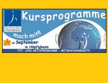 Kursprogramme ab September 2020